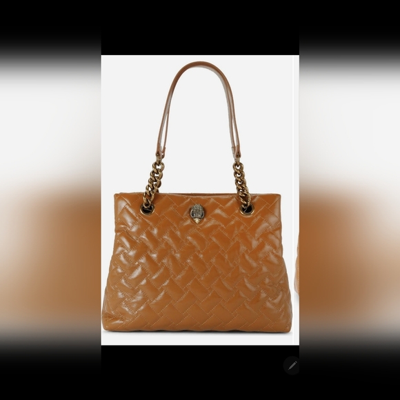 Kensington Quilted Leather Brown Tote Kurt Geiger London bag - Picture 3 of 16